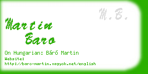 martin baro business card